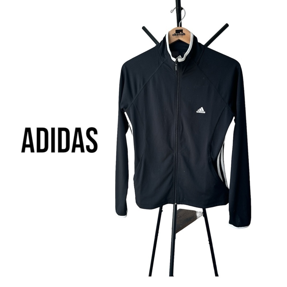ADIDAS Slim Fit Track Suit Jacket | Black | Base Layer | Women’s Medium